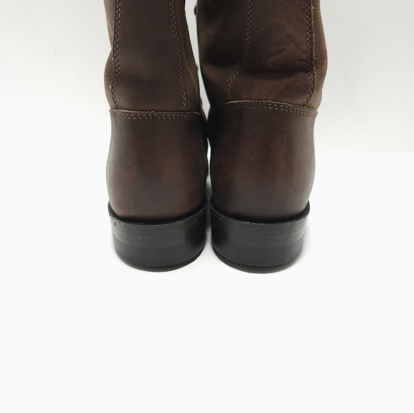 Justin Womens McKean Lace Up Boots Size 5.5 B Brown Leather Kiltie Roper - Picture 4 of 9